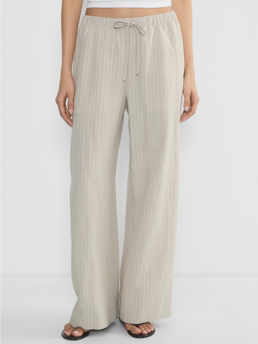 Drawstring Striped Pants